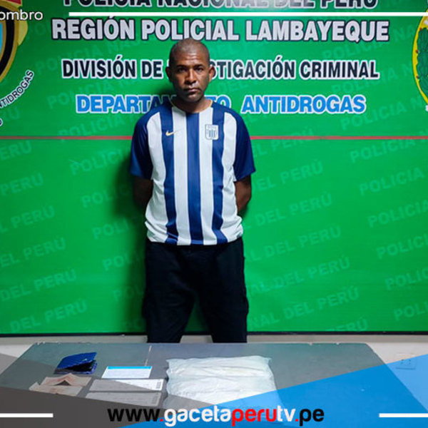 Detienen a burrier con 16 paquetes de droga en aeropuerto de Chiclayo 