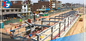 Obras de la ampliación norte del Metropolitano registran 40% de avance