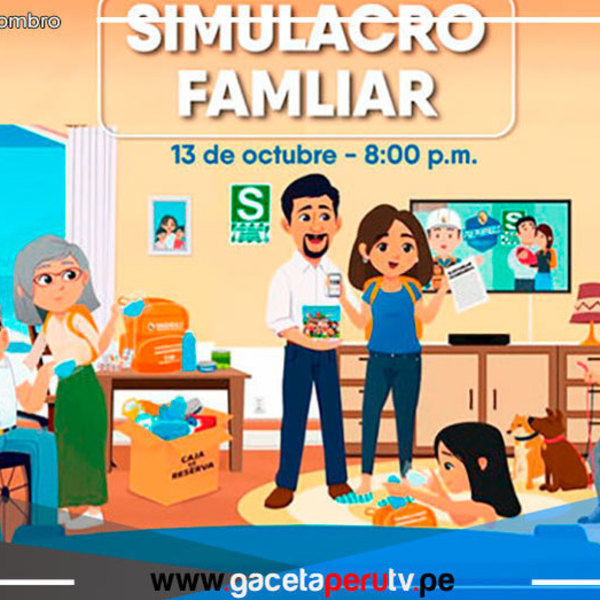 Simulacro multipeligro del 13 de octubre se hará sin salir de casa 