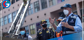 Alcalde de Lima lideró simulacro de incendio en Mesa Redonda