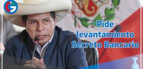 Pedro Castillo solicita levantar su secreto bancario, tributario y de comunicaciones 