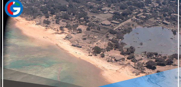 Imágenes aéreas muestran la devastación tras el tsunami