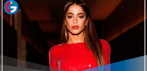 Tini Stoessel lució el 7  De Paul para alentar a Argentina en el partido contra México