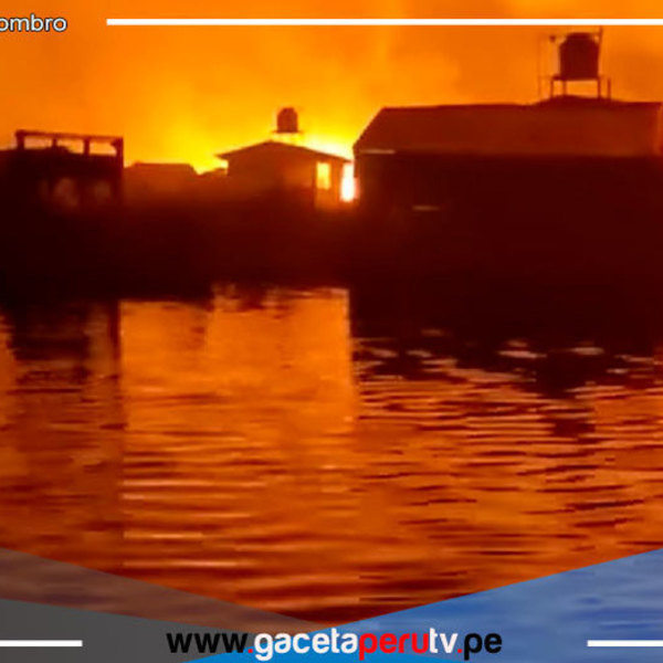 Controlan incendio forestal que afectó a las islas de Los Uros en Puno