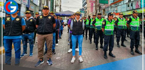 Presencia policial garantiza seguridad a consumidores de Gamarra