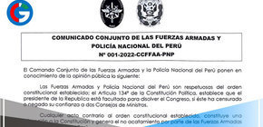 Fuerzas Armadas y la Policía Nacional rechazaron el golpe de Estado de Pedro Castillo
