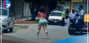 Mujer extranjera con cortes desató disturbios en plena calle