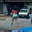 Mujer extranjera con cortes desató disturbios en plena calle