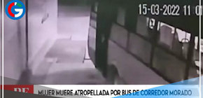 Mujer falleció tras ser atropellada por chofer del Corredor Morado