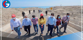 Inauguran más de 6 kilómetros de pista asfaltada y un colegio en Piura 