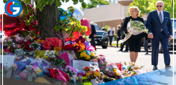 Biden visitó el lugar donde ocurrió el tiroteo en Buffalo