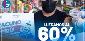 Perú vacunó al 60% de la población con tres dosis de la vacuna 