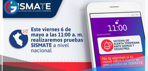 Hoy viernes se realizará prueba nacional del sistema de alerta temprana ante desastres 