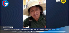 Familia pide apoyo para localizar a joven con retraso mental en Puente Piedra