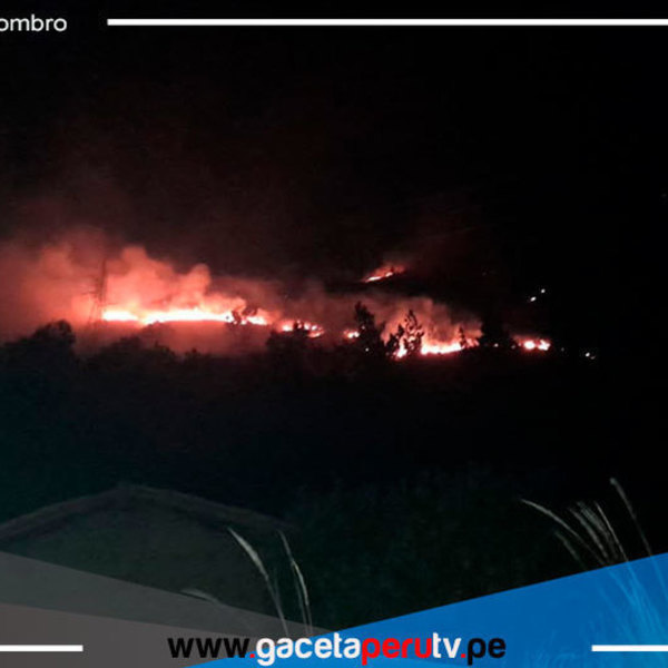 Áncash: Incendio forestal se registra cerca del Parque Nacional Huascarán 