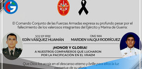 En enfrentamientos con terroristas en el VRAEM dos militares fallecieron