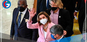 La presidenta de la Cámara de EEUU Nancy Pelosi llegó a Taiwán 