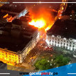 En medio de las protestas se produjo un incendio en un edificio cerca a la Plaza San Martín 