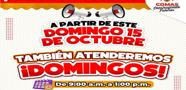 La Municipalidad de Comas Anuncia Atención a Vecinos los Domingos