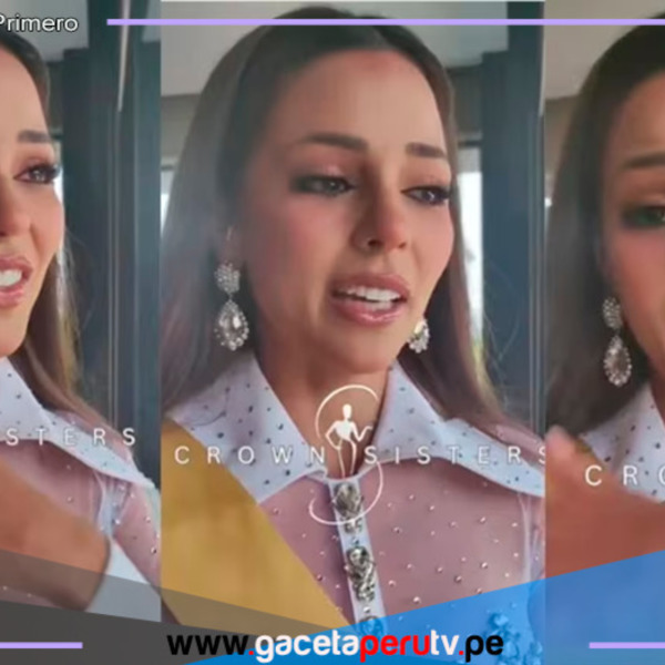 Luciana Fuster llora en entrevista para el Miss Grand 2023