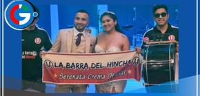 Celebraron su boda al ritmo de las barras del equipo de la 'U': "Vamos garra crema" 