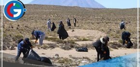 Arequipa Voluntarios retiran 5 toneladas de basura de Pampa Cañahuas