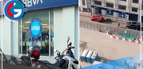 Asaltantes saquean sucursal del BBVA y evaden la justicia en un escape lleno de disparos