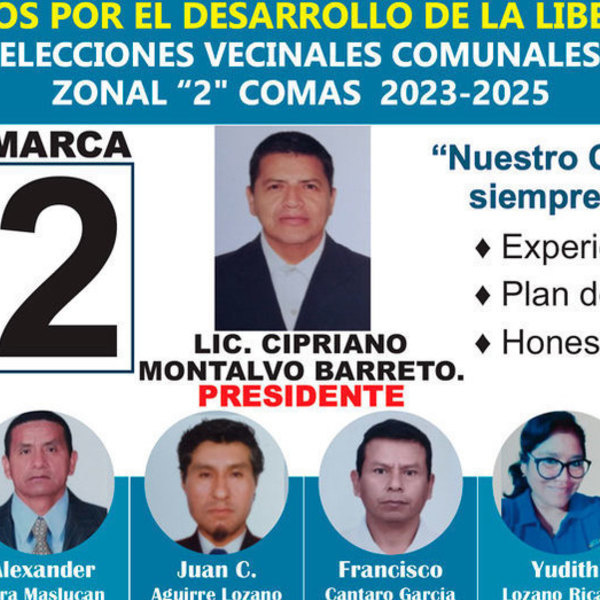 Lic. Cipriano Montalvo Barreto busca la reelección en la Zonal 2