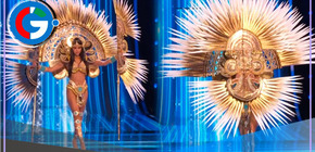 Camila Escribens resplandece con traje típico de Tumi en el Miss Universo 2023