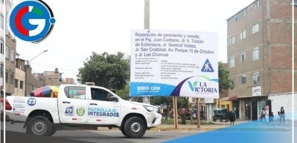 Municipalidad de La Victoria realiza mejoramiento de pistas, veredas y áreas verdes en San Pablo