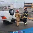 Vehículo se vuelca en la Vía Expresa