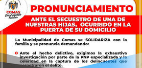 Alcalde de Comas se Solidariza y Exige Acciones Tras Secuestro de Joven en la Puerta de su Hogar