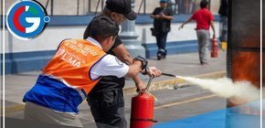 Simulacro de incendio en Mesa Redonda