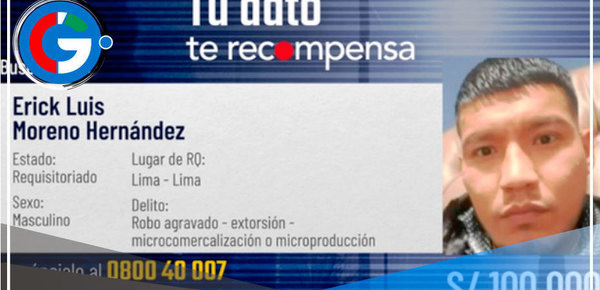 Lima: Ofrecen S/ 100,000 de recompensa por secuestrador Erick Moreno