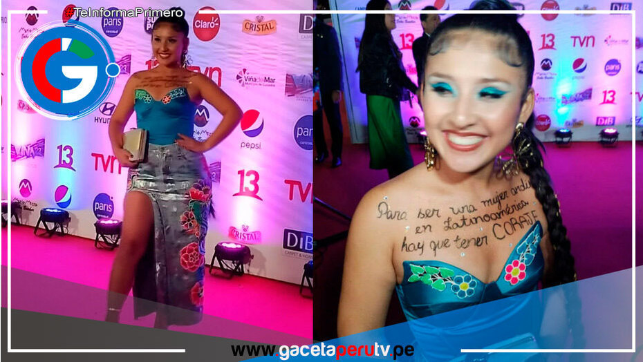 Milena Warthon En La Alfombra Roja Del Festival De Viña Del Mar 2023 Gaceta Perú Tv 2185