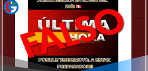 Desmienten alerta de sismo en zona sur del país que circula en redes sociales