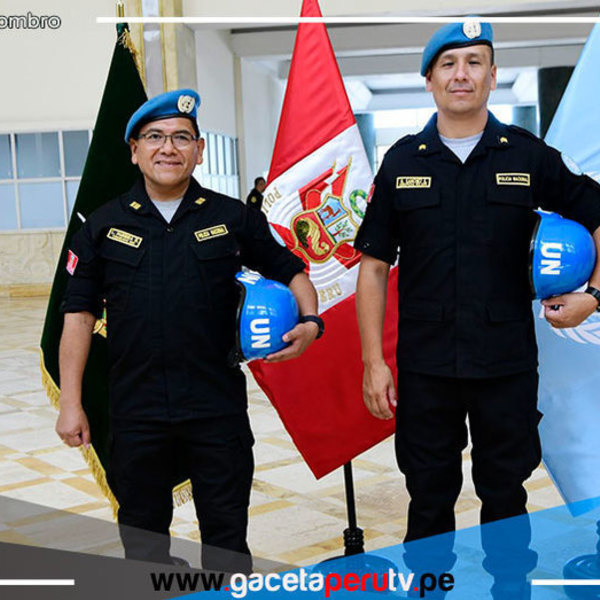 Dos policías peruanos participarán en una misión de paz de la ONU