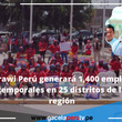 Lurawi Perú generará 1,400 empleos temporales en 25 distritos de la región
