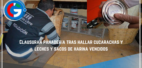 Clausuran panadería tras hallar cucarachas y leches y sacos de harina vencidos
