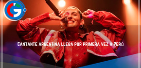 Cantante argentina llega por primera vez a Perú