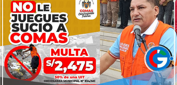 Alcalde lanza campaña “No le juegues sucio a Comas” 