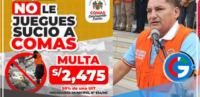 Alcalde lanza campaña “No le juegues sucio a Comas” 