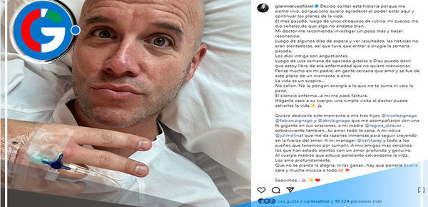 Gian Marco fue operado de emergencia