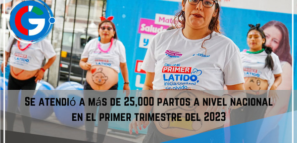 Se atendió a más de 25,000 partos a nivel nacional en el primer trimestre del 2023.