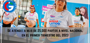 Se atendió a más de 25,000 partos a nivel nacional en el primer trimestre del 2023.