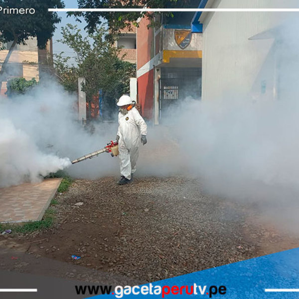 Fumigan la ORM y 3 colegios de Comas en la lucha contra el dengue 