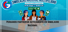 Peruanos participaron activamente en Simulacro Nacional.