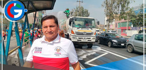 Diez Km. de la Av. Túpac Amaru fue baldeada y desinfectada en Comas