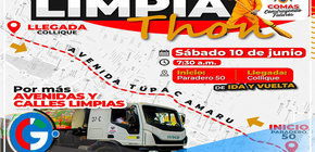 Alcalde de Comas invitó a la gran Limpiathon por toda la Av. Túpac Amaru