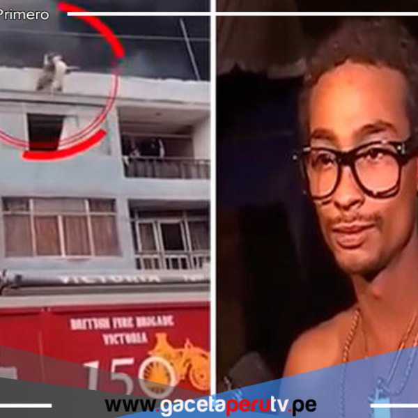 Hombre rescató a 25 perritos durante un incendio en Gamarra
